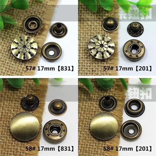 AY110831 831# Metal Snap Fastener/Decorative buckle/Leather buckle/Cowboy deduction/Purse buckle 17mm