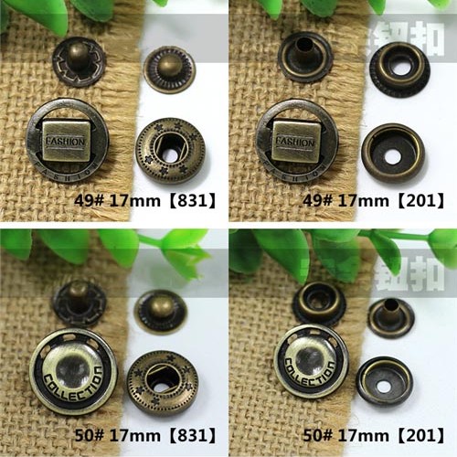 AY110831 831# Metal Snap Fastener/Decorative buckle/Leather buckle/Cowboy deduction/Purse buckle 17mm