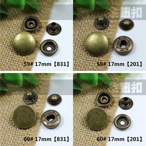 AY111831 831# Metal Snap Fastener/Decorative buckle/Leather buckle/Cowboy deduction/Purse buckle 17mm