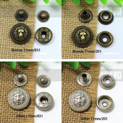 AY113201 201# Metal Snap Fastener/Decorative buckle/Leather buckle/Cowboy deduction/Purse buckle 17mm