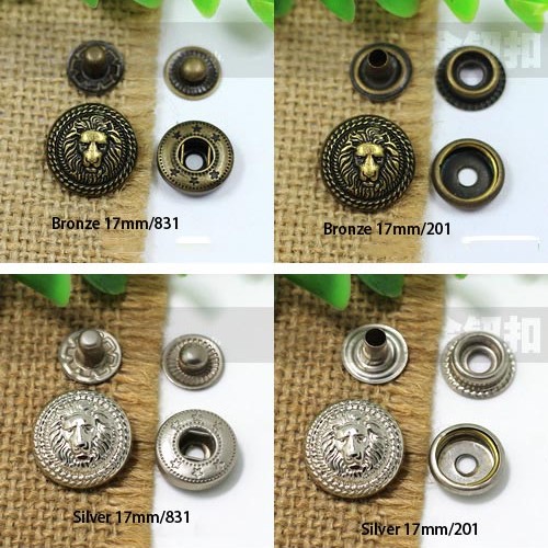 AY113201 201# Metal Snap Fastener/Decorative buckle/Leather buckle/Cowboy deduction/Purse buckle 17mm