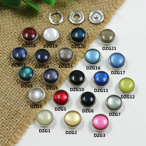 DZG Prong buckle Pearlized Snap Fastener 12mm