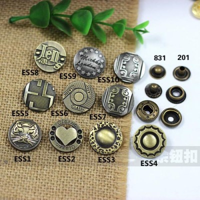 ESS831 831# Metal Snap Fastener/Decorative buckle/Leather buckle/Cowboy deduction/Purse buckle 20mm