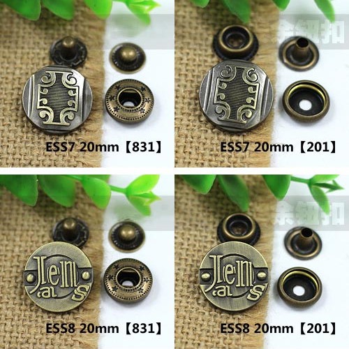 ESS831 831# Metal Snap Fastener/Decorative buckle/Leather buckle/Cowboy deduction/Purse buckle 20mm