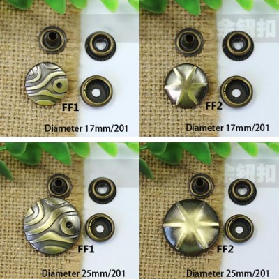 FF201 201# Metal Snap Fastener/Decorative buckle/Leather buckle/Cowboy deduction/Purse buckle