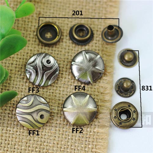 FF831 831# Metal Snap Fastener/Decorative buckle/Leather buckle/Cowboy deduction/Purse buckle