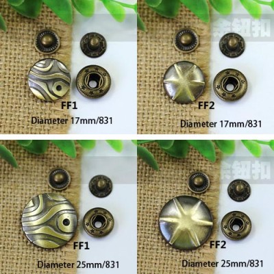 FF831 831# Metal Snap Fastener/Decorative buckle/Leather buckle/Cowboy deduction/Purse buckle