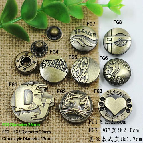 FG831 831# Metal Snap Fastener/Decorative buckle/Leather buckle/Cowboy deduction/Purse buckle