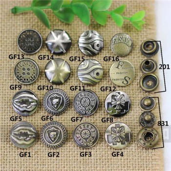 GF17201 201# Metal Snap Fastener/Decorative buckle/Leather buckle/Cowboy deduction/Purse buckle 17mm