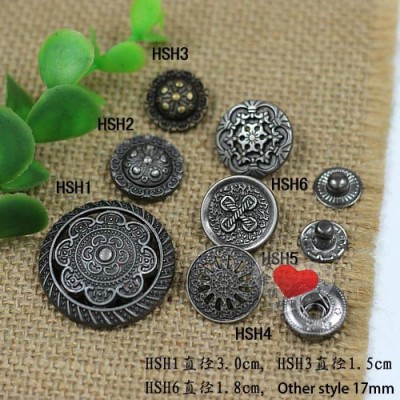 HSH Metal Snap Fastener/Decorative buckle/Leather buckle/Cowboy deduction/Purse buckle