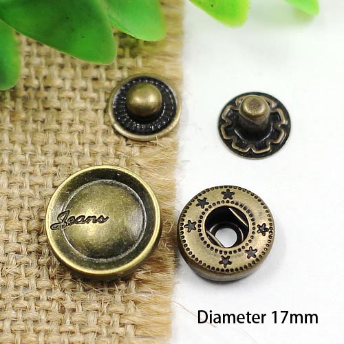 HSHY Metal Snap Fastener/Decorative buckle/Leather buckle/Cowboy deduction/Purse buckle 17mm