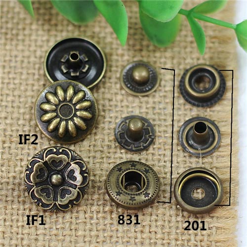 IF831201 831#/201# Metal Snap Fastener/Decorative buckle/Leather buckle/Cowboy deduction/Purse buckle