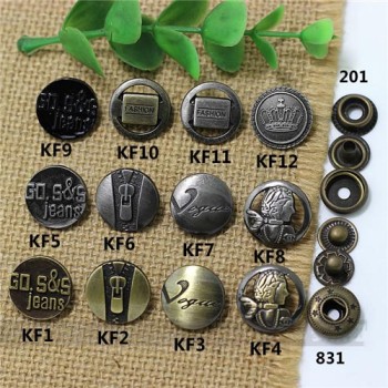 KF201 201# Metal Snap Fastener/Decorative buckle/Leather buckle/Cowboy deduction/Purse buckle 17mm