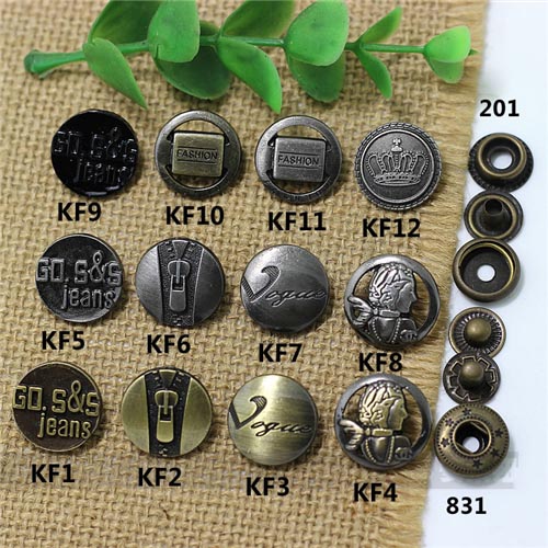 KF201 201# Metal Snap Fastener/Decorative buckle/Leather buckle/Cowboy deduction/Purse buckle 17mm