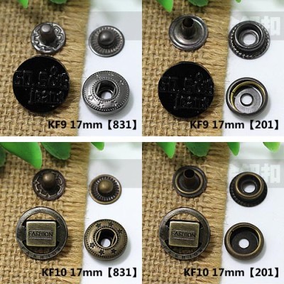 KF201 201# Metal Snap Fastener/Decorative buckle/Leather buckle/Cowboy deduction/Purse buckle 17mm