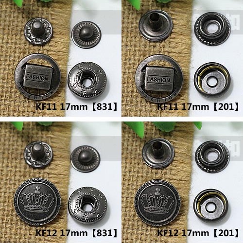 KF201 201# Metal Snap Fastener/Decorative buckle/Leather buckle/Cowboy deduction/Purse buckle 17mm