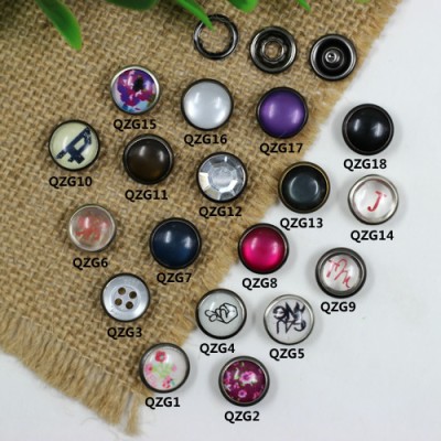 QZG Prong buckle Pearlized Snap Fastener 12mm