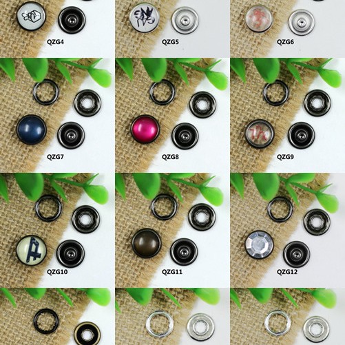 QZG Prong buckle Pearlized Snap Fastener 12mm