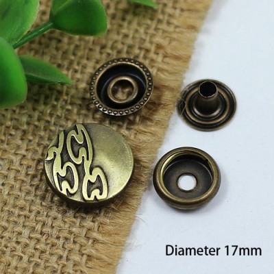 YELY 201# Metal Snap Fastener/Decorative buckle/Leather buckle/Cowboy deduction/Purse buckle 17mm