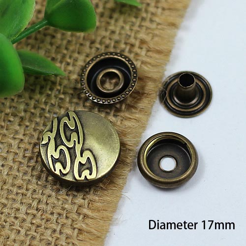 YELY 201# Metal Snap Fastener/Decorative buckle/Leather buckle/Cowboy deduction/Purse buckle 17mm