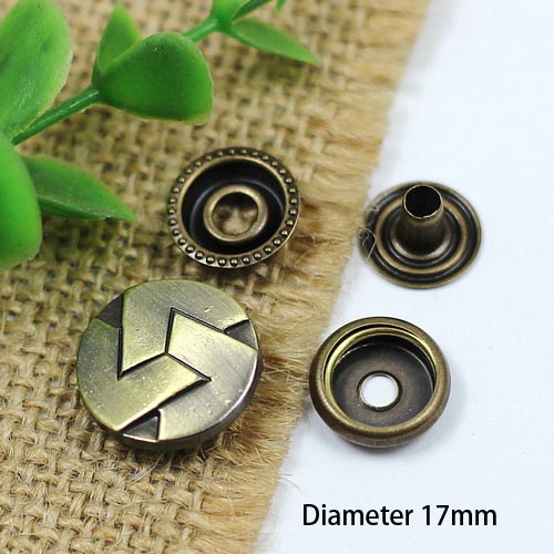 YELY 201# Metal Snap Fastener/Decorative buckle/Leather buckle/Cowboy deduction/Purse buckle 17mm