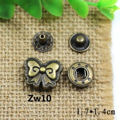 ZW10 Metal Snap Fastener/Decorative buckle/Leather buckle/Cowboy deduction/Purse buckle 17x14mm