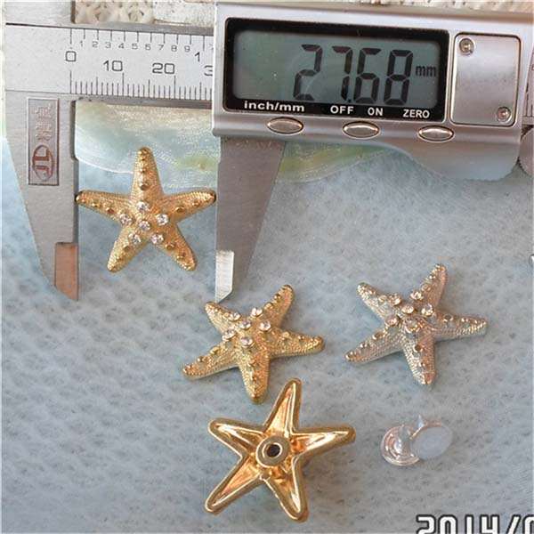 Q072 Starfish Plastic Rivets 28x26mm 100pcs/bag
