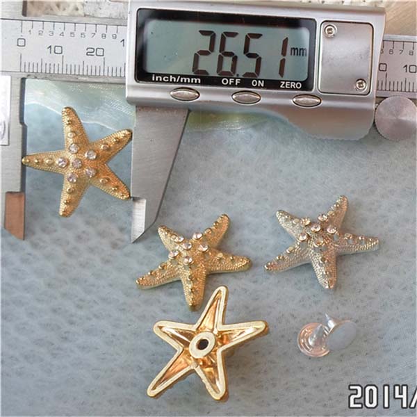 Q072 Starfish Plastic Rivets 28x26mm 100pcs/bag