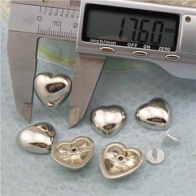 Q168 Heart Plastic Rivets 17.6x17mm 1000pcs/bag