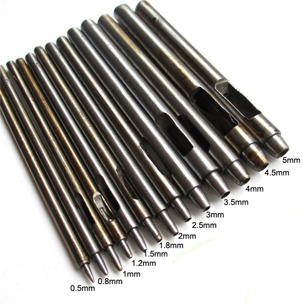 0.5mm 0.8mm 1mm 1.2mm 1.5mm 1.8mm 2mm 2.5mm 3mm 3.5mm 4mm 4.5mm 5mm Hand Knock hole mold