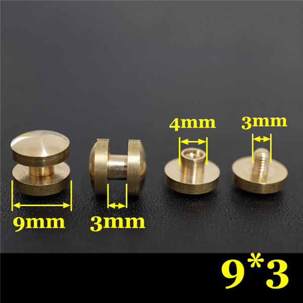 FD0943 Dome Head Chicago Screw Posts 9x4x3mm 100pcs/Bag