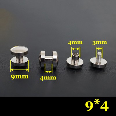 FD0944 Dome Head Chicago Screw Posts 9x4x4mm 100pcs/Bag