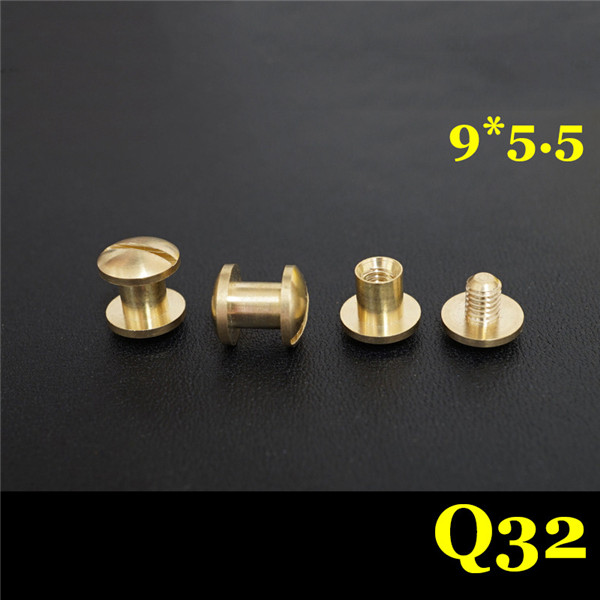 FD0945.5 Dome Head Chicago Screw Posts 9x4x5.5mm 100pcs/Bag