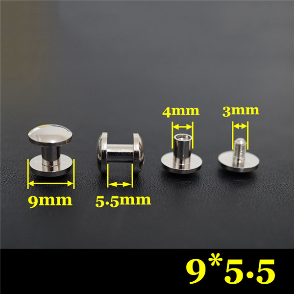 FD0945.5 Dome Head Chicago Screw Posts 9x4x5.5mm 100pcs/Bag