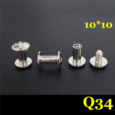 FD10410 Dome Head Chicago Screw Posts 10x4x10mm 100pcs/Bag