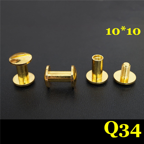 FD10410 Dome Head Chicago Screw Posts 10x4x10mm 100pcs/Bag