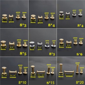 FD1044 Dome Head Chicago Screw Posts 10x4x4mm 100pcs/Bag