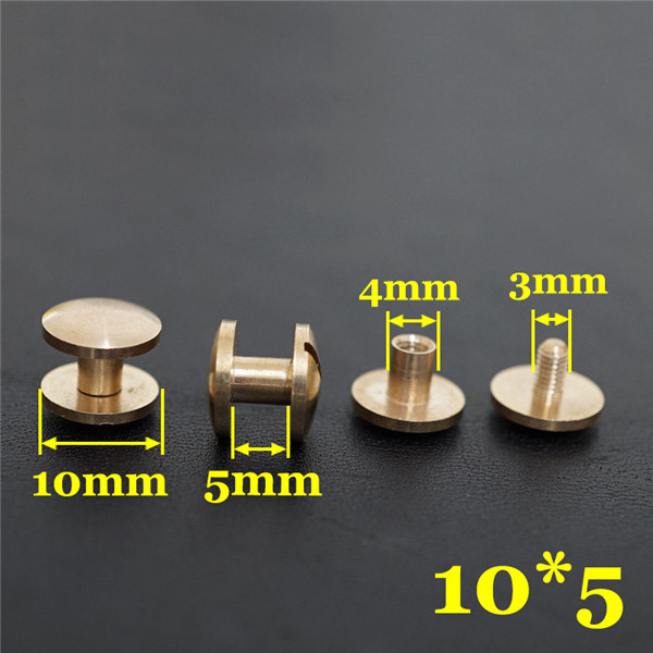 FD1045 Dome Head Chicago Screw Posts 10x4x5mm 100pcs/Bag