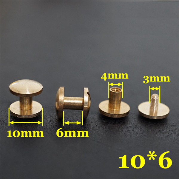 FD1046 Dome Head Chicago Screw Posts 10x4x6mm 100pcs/Bag