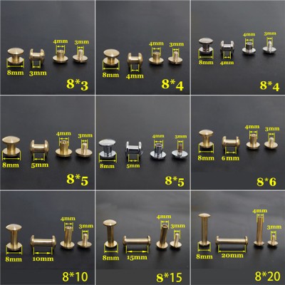 FD1046 Dome Head Chicago Screw Posts 10x4x6mm 100pcs/Bag