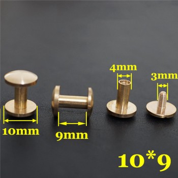FD1049 Dome Head Chicago Screw Posts 10x4x9mm 100pcs/Bag