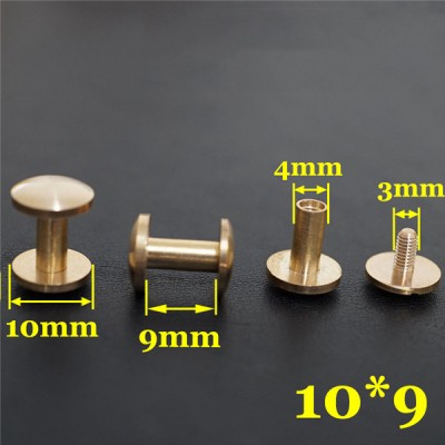 FD1049 Dome Head Chicago Screw Posts 10x4x9mm 100pcs/Bag