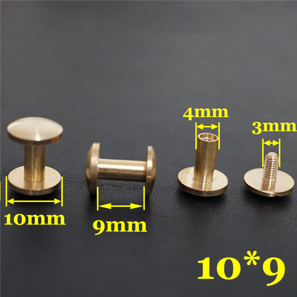 FD1049 Dome Head Chicago Screw Posts 10x4x9mm 100pcs/Bag