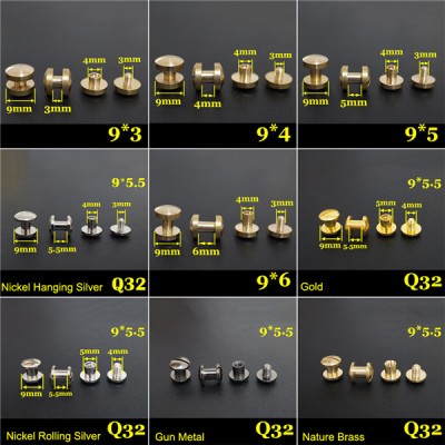 FD1056.5 Dome Head Chicago Screw Posts 10x5x6.5mm 100pcs/Bag