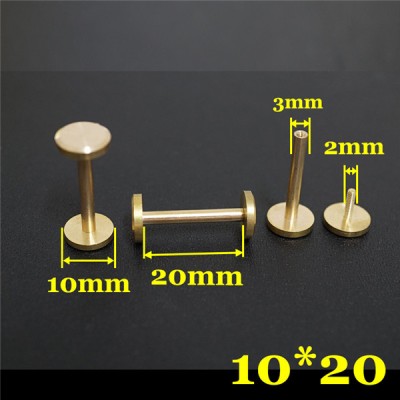 FF10320 Flat Head Chicago Screw Posts 10x3x20mm 100pcs/Bag