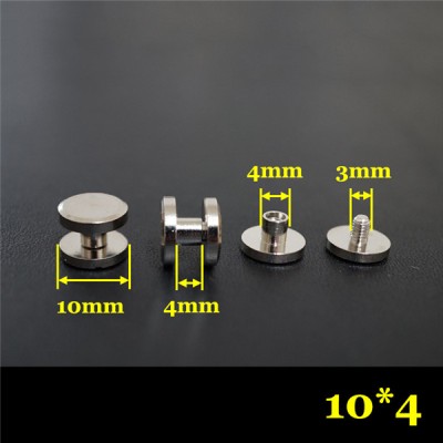 FF1044 Flat Head Chicago Screw Posts 10x4x4mm 100pcs/Bag