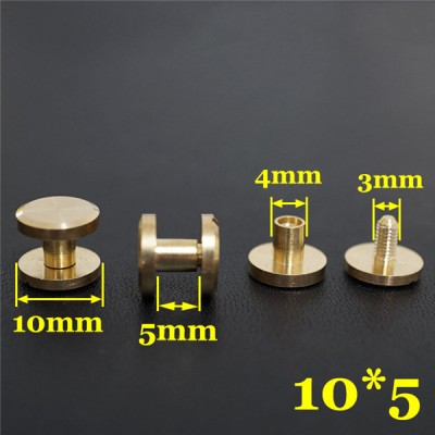 FF1045 Flat Head Chicago Screw Posts 10x4x5mm 100pcs/Bag