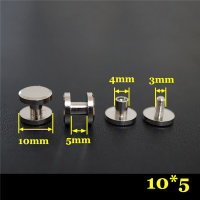 FF1045 Flat Head Chicago Screw Posts 10x4x5mm 100pcs/Bag