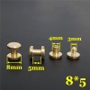 FF845 Flat Head Chicago Screw Posts 8x4x5mm 100pcs/Bag