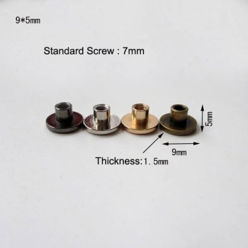 XL502 Chicago Screws-Binding Screws-Plane 9x5mm 100pcs/bag  (Screw is iron)